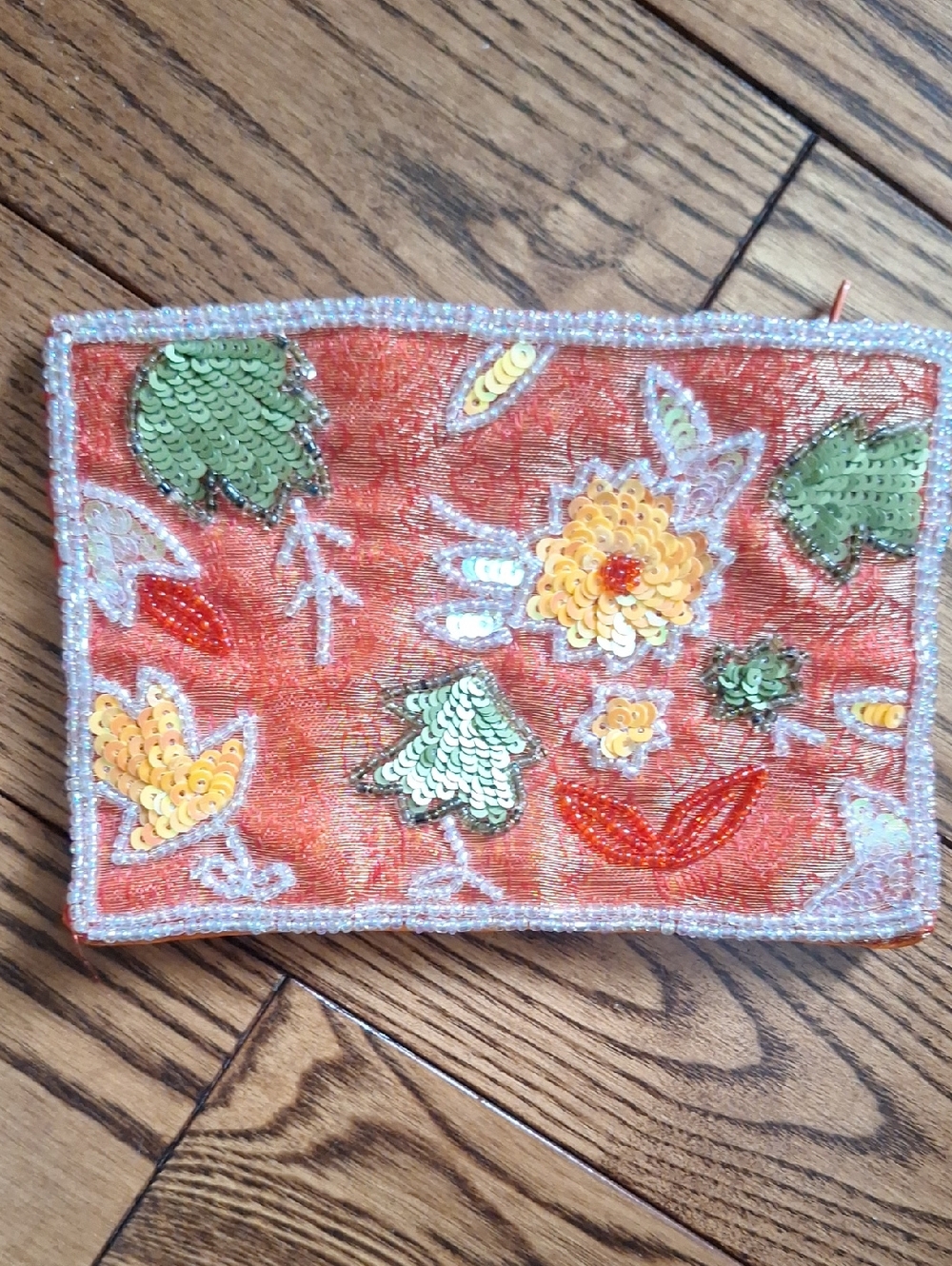 Beaded And Sequined Coin Purse Or Pouch